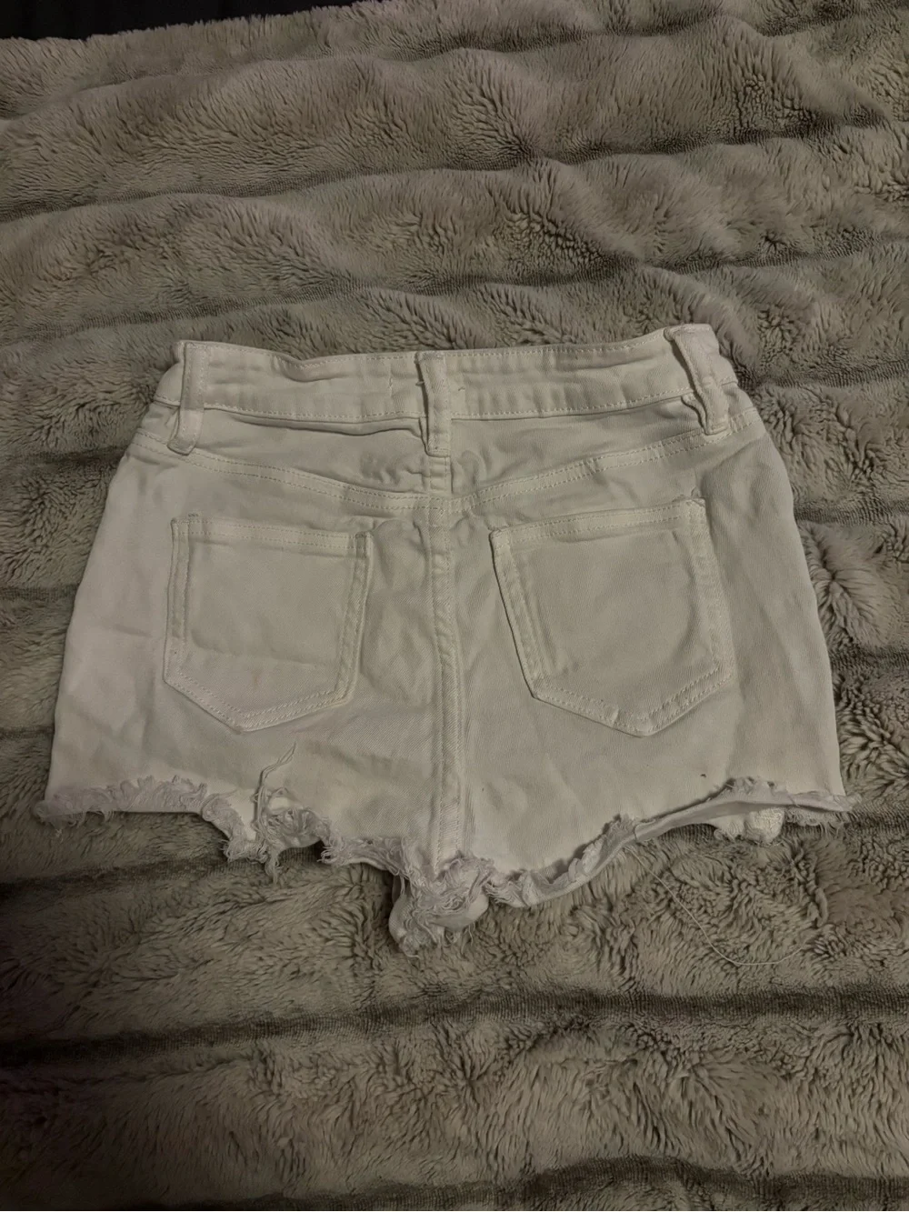 Windsor White Distressed Denim Shorts